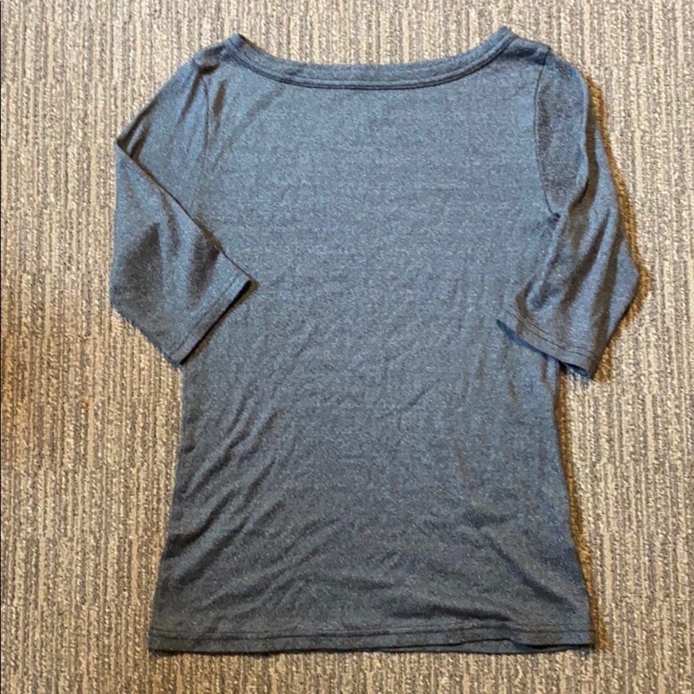 Boat necked Grey-green top